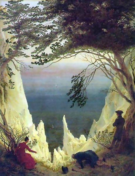 Caspar David Friedrich Chalk cliffs on Rugen by Caspar David Friedrich